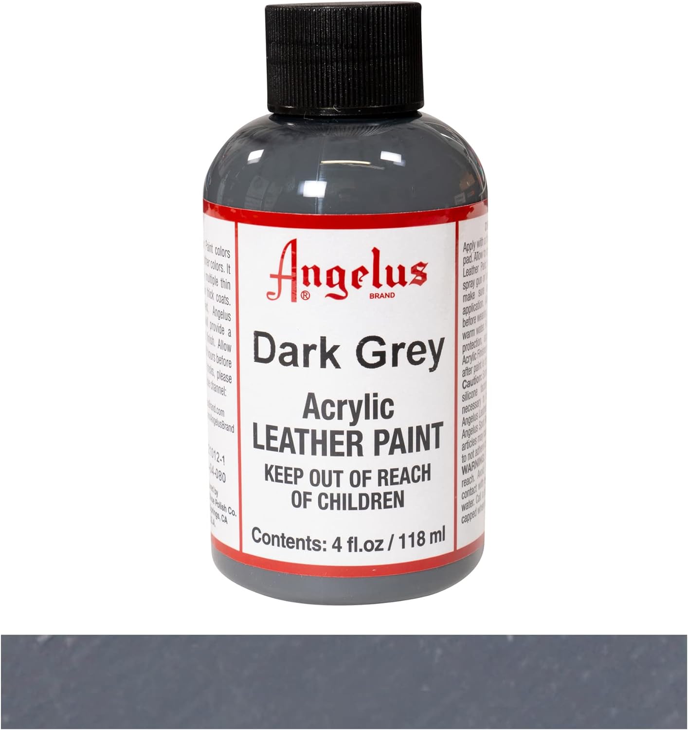 Angelus Tinta acrílica para couro 118 ml cinza escuro