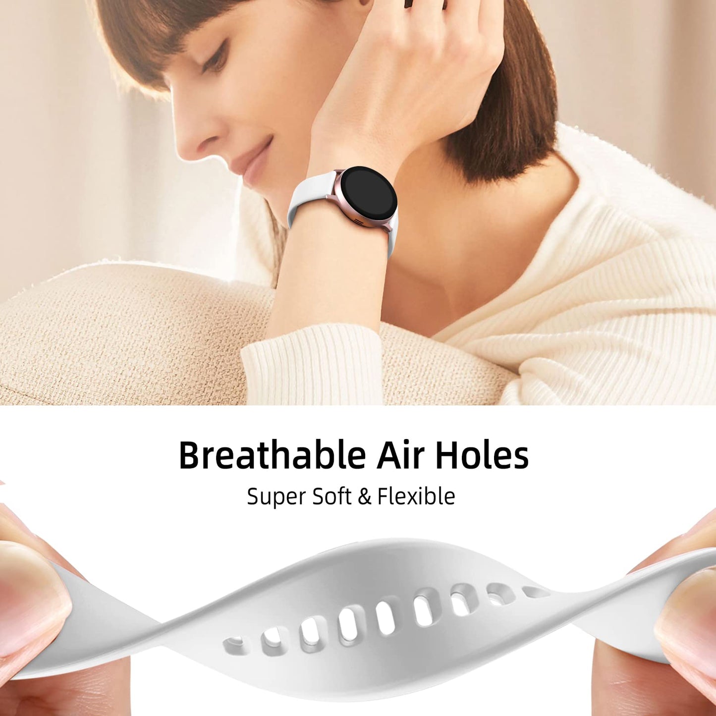 Lerobo 6 Pulseiras Compatíveis com Samsung Galaxy Watch (Cores diversas)