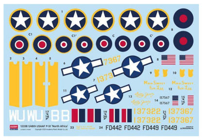 Academy P-51 Mustang 1/48 North African Front - Kit de Modelo Plástico