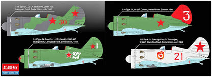Academy Polikarpov I-16 Type 24 1/48 - Kit de Modelo Plástico