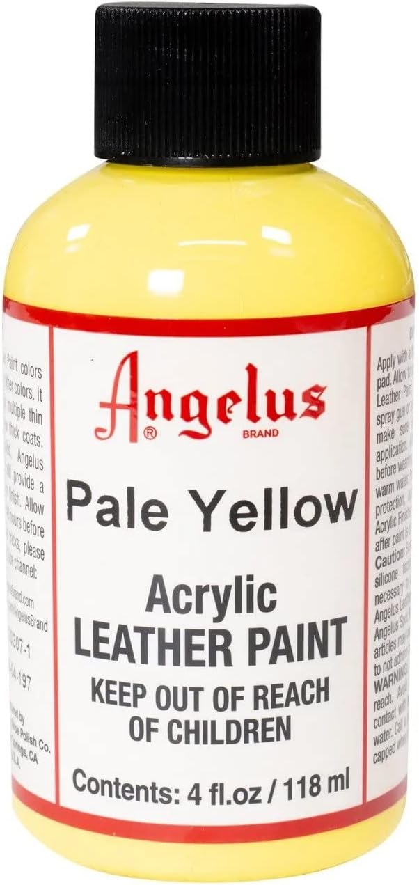 Angelus Tinta acrílica para couro 118 ml amarelo pálido