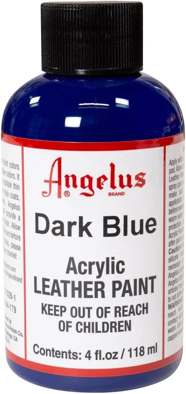 Angelus Tinta acrílica para couro  118 ml azul escuro