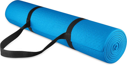 BalanceFrom GoYoga Tapete de ioga de alta densidade Azul