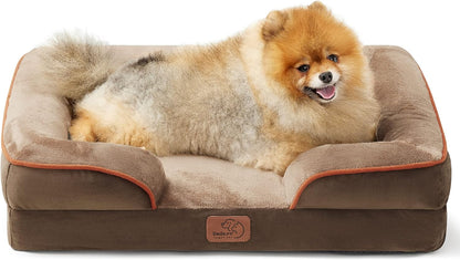 Bedsure Cama ortopédica para cães pequenos P Marrom