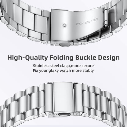 Lerobo Pulseira Aço Inoxidável para Galaxy Watch 7/6/5/4 20mm (Prata)