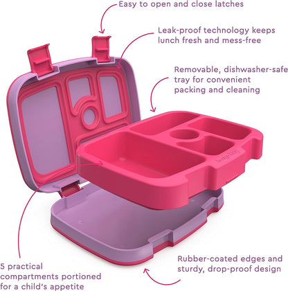 Bentgo® Lancheira infantil à prova de vazamento rosa