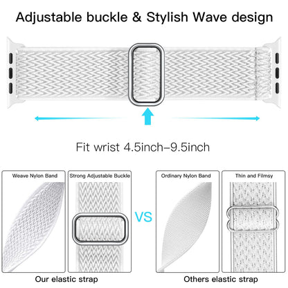 Lerobo Pulseira Nylon Elástica Apple Watch Series 9/8/7 Ultra (Branco)