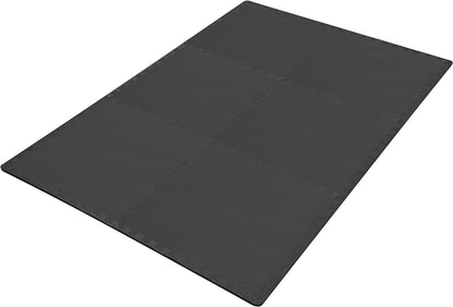 BalanceFrom Tapete de exercício de quebra-cabeça EVA preto2