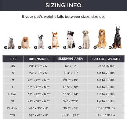 Bedsure Cama ortopédica para cães pequenos P Marrom
