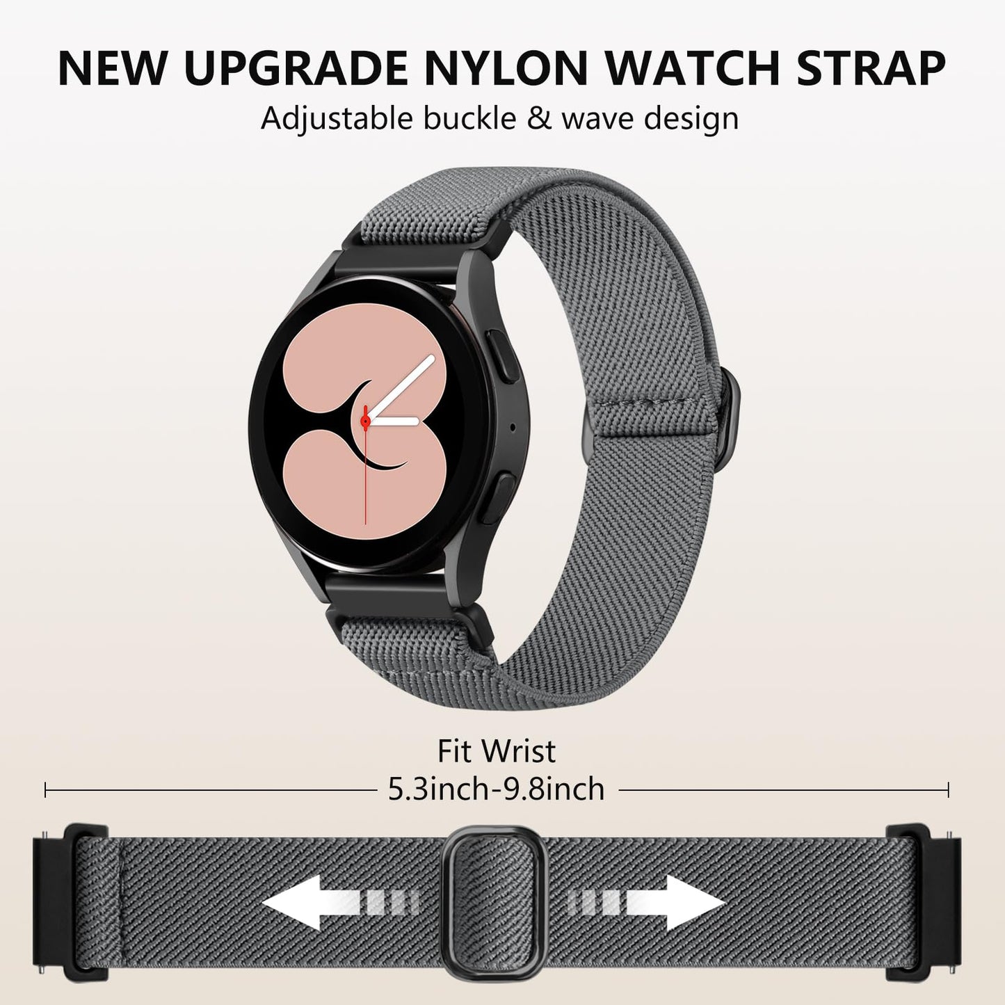 Lerobo 5 Pulseiras de Nylon p/ Samsung Galaxy Watch (cores variadas)