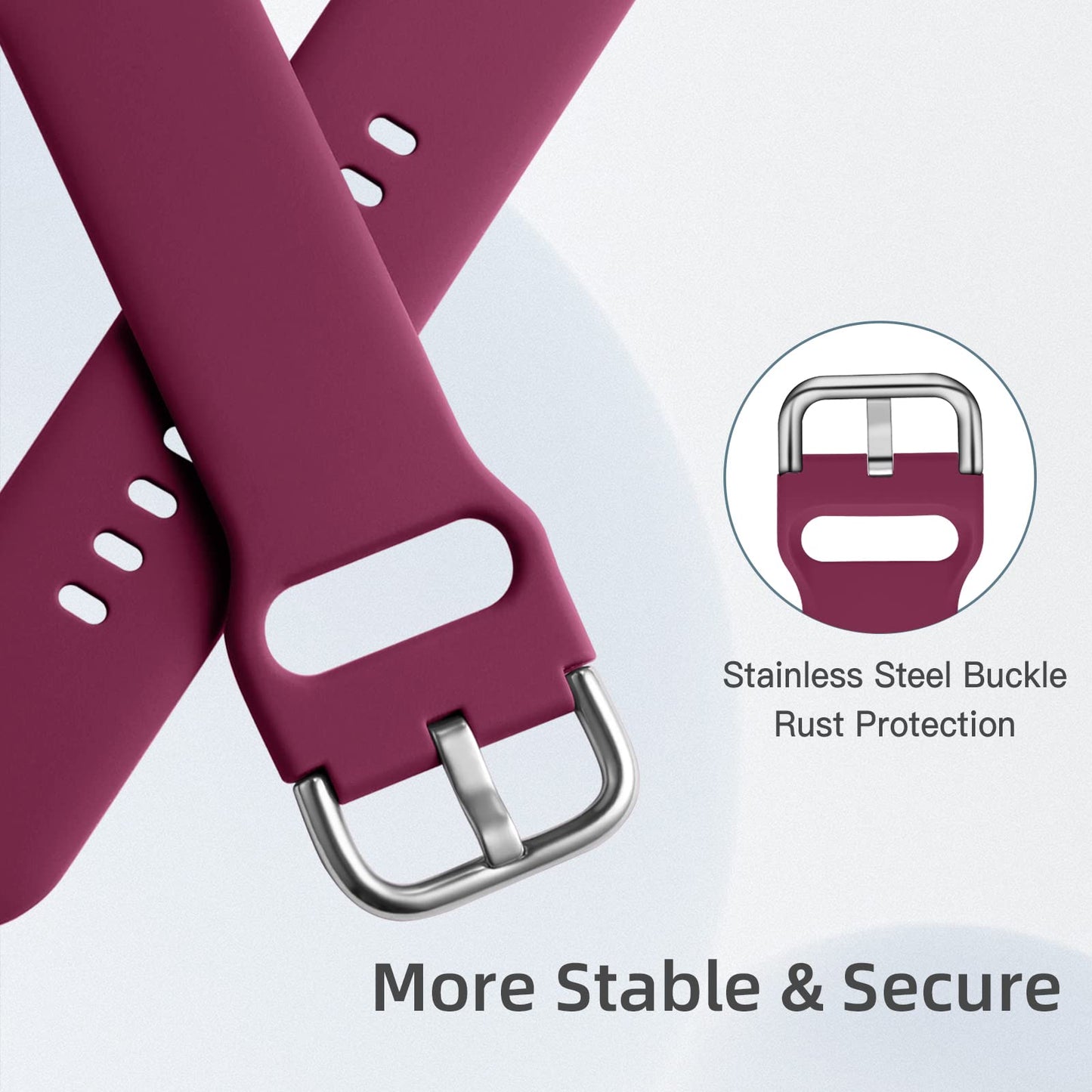 Lerobo 6 Pulseiras 20mm Silicone Compatível com Samsung Galaxy Watch (6 Cores)