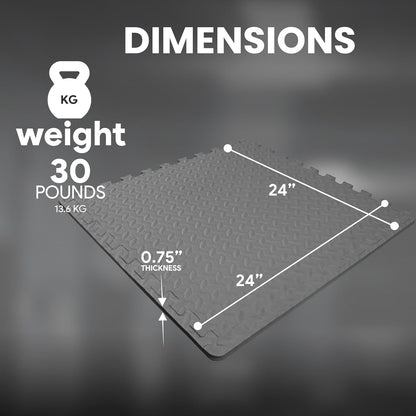 BalanceFrom Tapete de exercício de quebra-cabeça EVA cinza