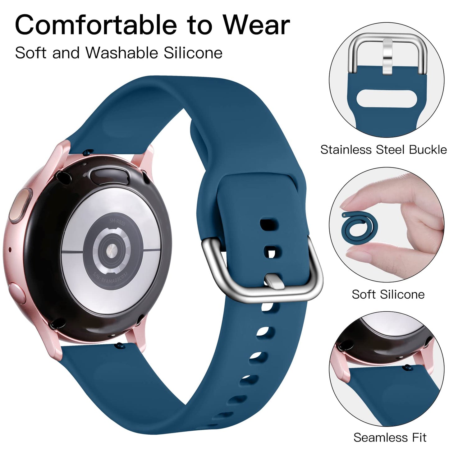 Lerobo 6 Pulseiras Compatíveis com Samsung Galaxy Watch (Cores diversas)
