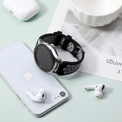 Lerobo Pulseira Compatível com Samsung Galaxy Watch 3/46mm/Gear S3 (Preto/Cinza)