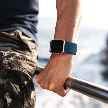 Lerobo Pulseira Nylon Elástico c/ Apple Watch (Azul Polar)