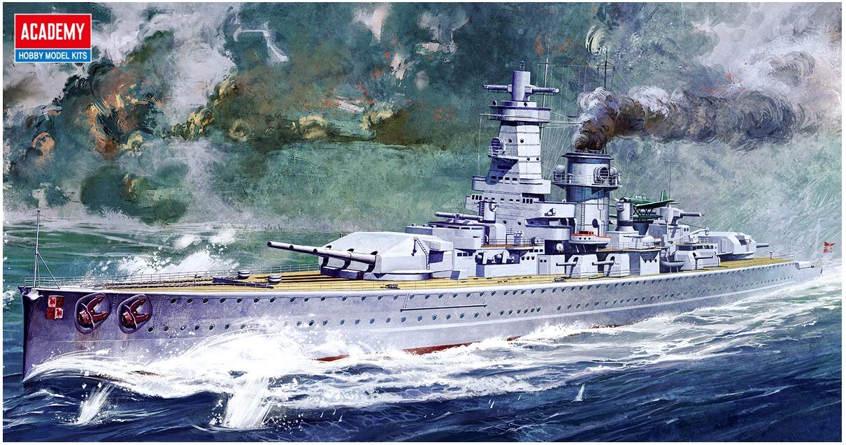 Academy Admiral Graf Spee 1/350 Modelo de Navio com Base e Placa