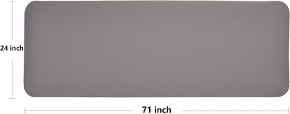BalanceFrom Tapete de ioga Go Yoga 180 x 61 x 1,27 cm cinza
