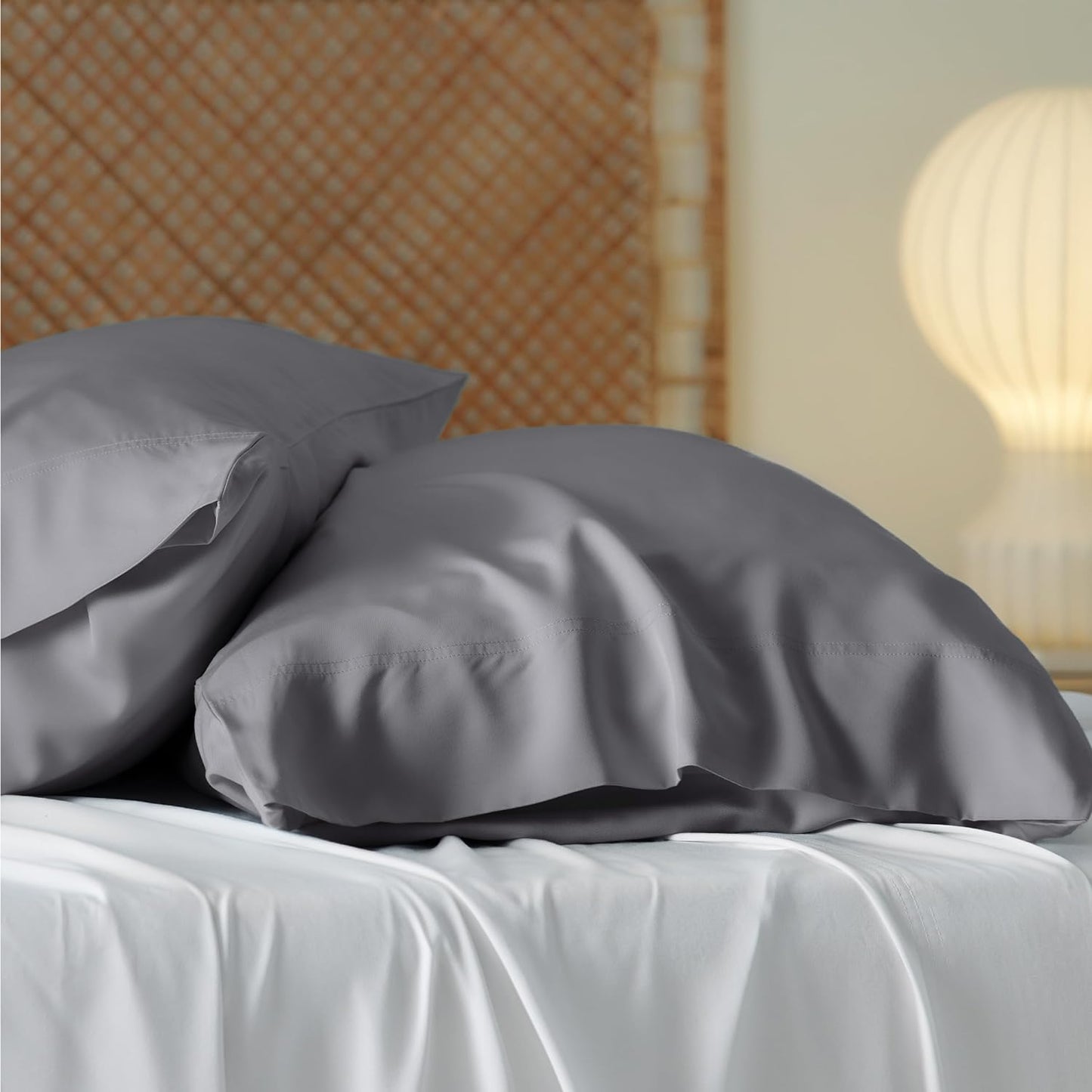Bedsure Conjunto de 2 fronhas King Size, rayon