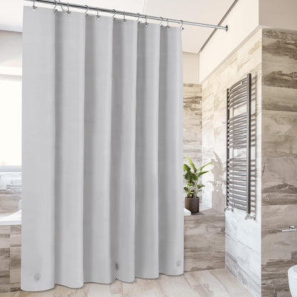 Barossa Design Forro de chuveiro premium PEVA Prateado/cinza