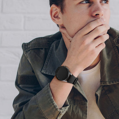 Lerobo Pulseiras para Samsung Galaxy Watch 3/46mm (Preto/Azul Marinho)