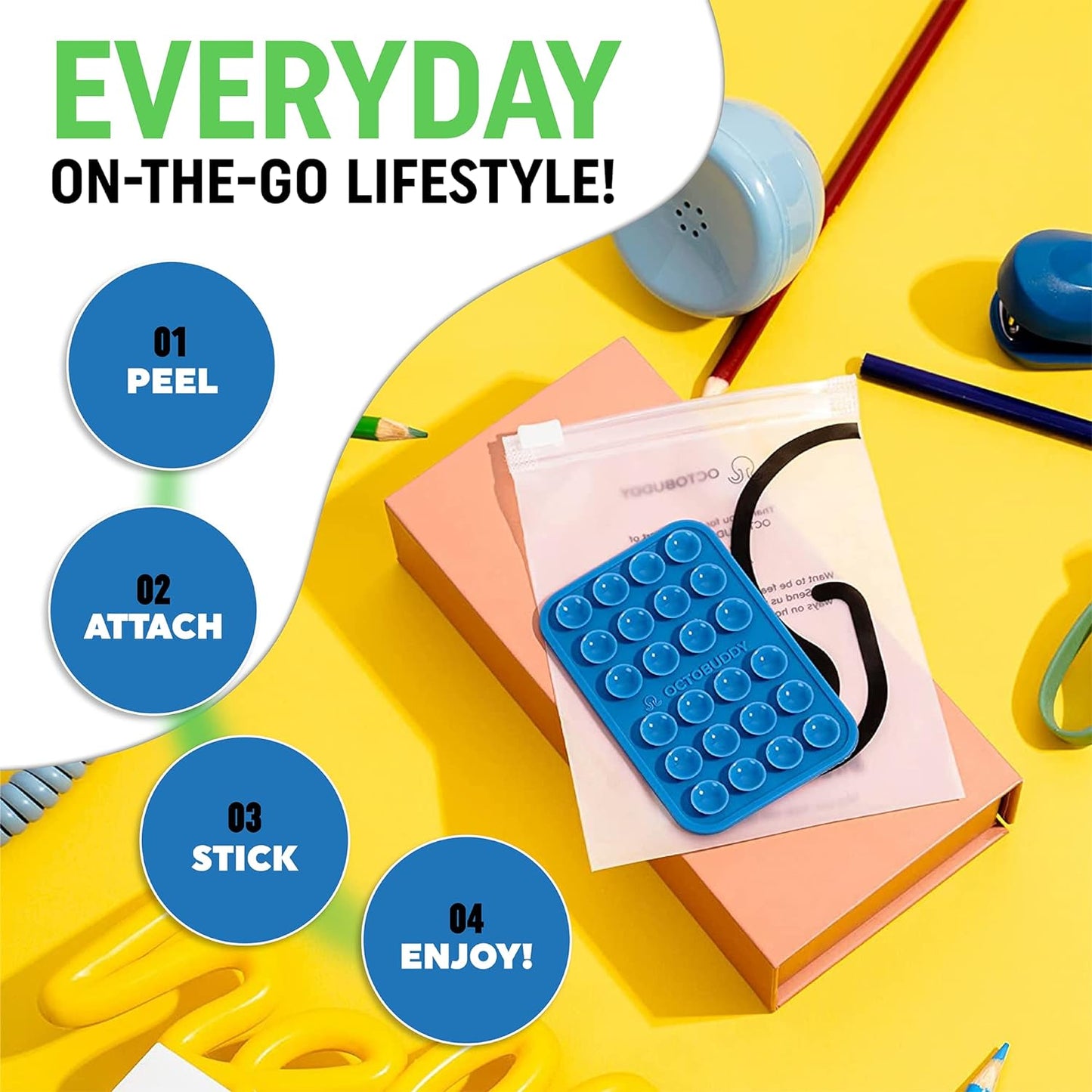 OCTOBUDDY Capa de telefone com sucção de silicone