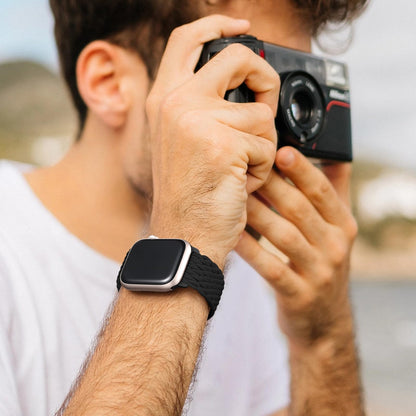 Lerobo 2 Pack Pulseiras Trançadas de Nylon para Apple Watch, 38-49mm (Black/Camouflage)