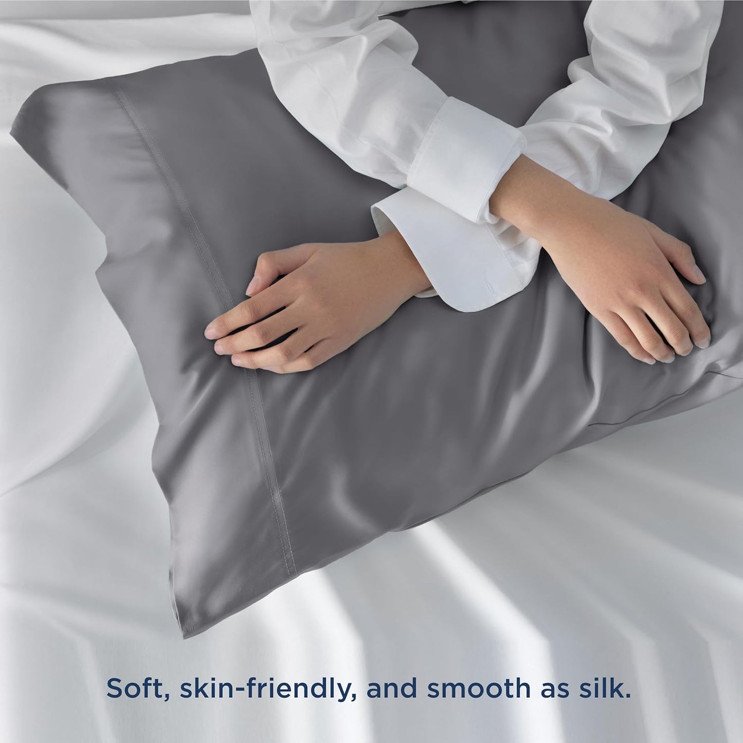 Bedsure Conjunto de 2 fronhas King Size, rayon