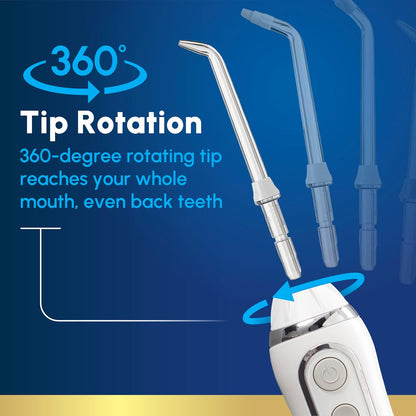 Waterpik Flossador Avançado Sem Fio WP-580, 4 Pontas, Recarregável (Branco)