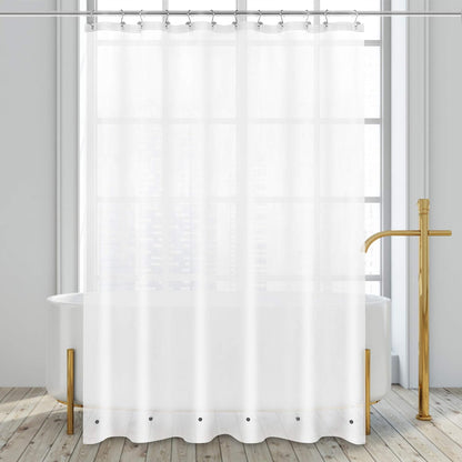 Barossa Design Forro de cortina de chuveiro fosco com 6 ímãs
