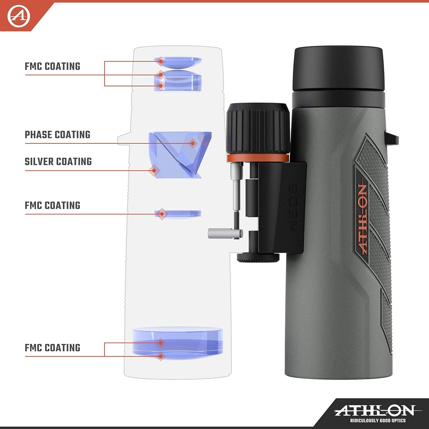 Athlon Optics Binóculos Neos G2 HD 8x42
