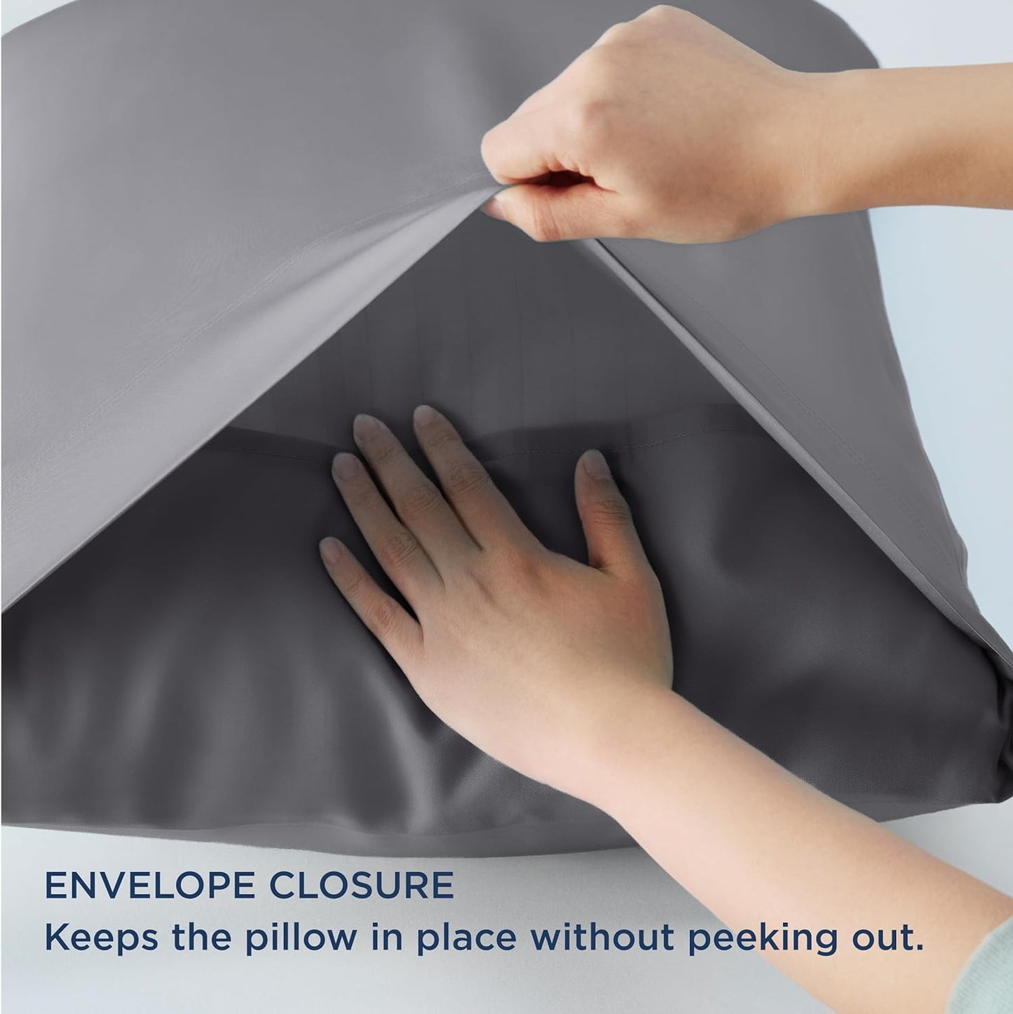 Bedsure Conjunto de 2 fronhas King Size, rayon