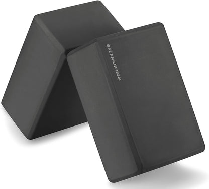 BalanceFrom Tapete de ioga GoYa + par de blocos preto