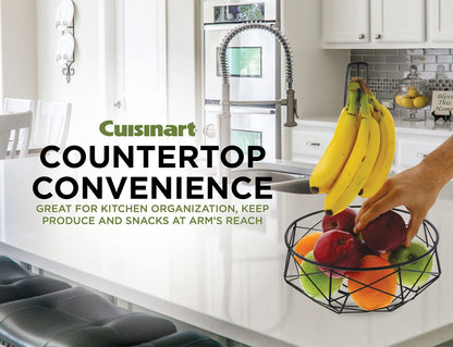 Cuisinart Cesta de Frutas em Aço Inox com Suporte para Banana (Preto Fosco)
