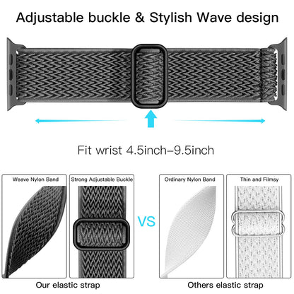 Lerobo Pulseira Nylon Ajustável p/ Apple Watch 38-49mm (Cinza Escuro)