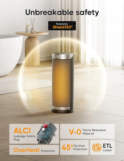 Dreo Aquecedor de ambiente para banheiro e interior preto