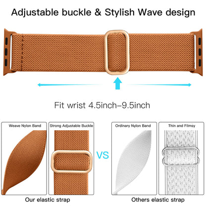 Lerobo Pulseira Trançada Nylon p/ Apple Watch 38-49mm (Caramelo)