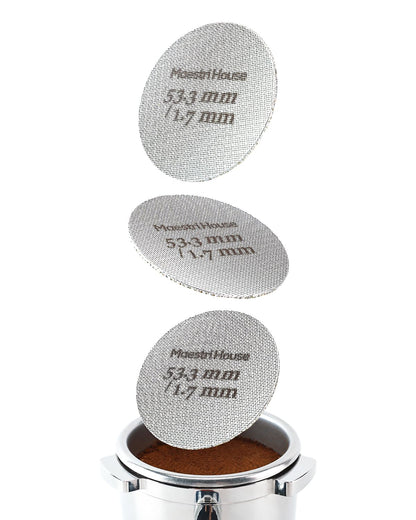 Maestri House 3 Pcs Puck Screen Filtro de Café Reutilizável 53.3mm (Aço)