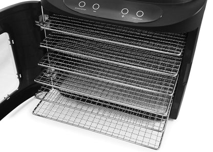 Elite Gourmet EFD-313B Desidratador de Alimentos 480W 6 Bandejas Inox