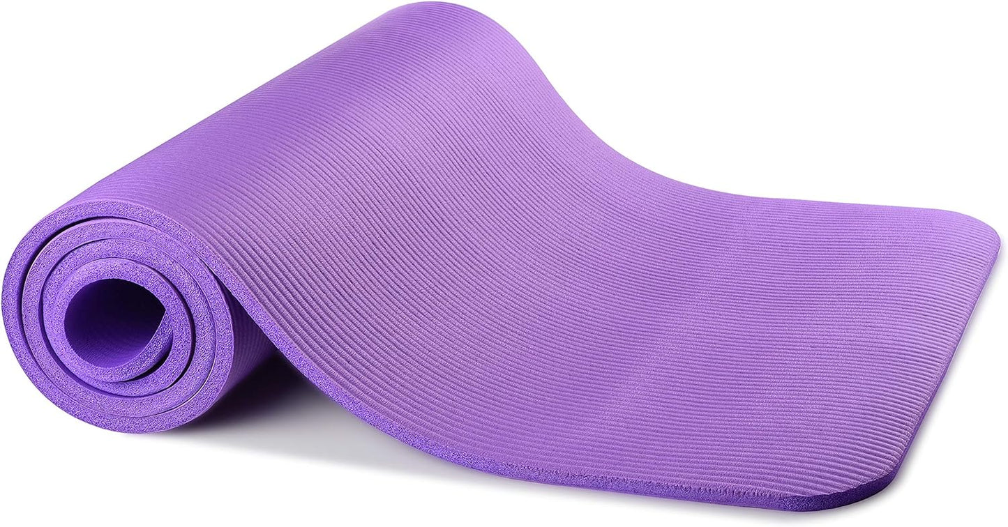 BalanceFrom Tapete de ioga multiuso 180 x 61 cm roxo