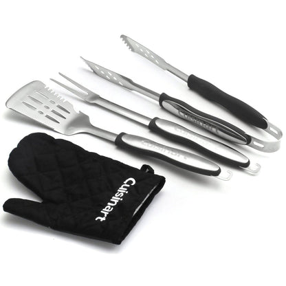 Cuisinart Jogo de Utensílios para Churrasco 3 Peças com Luva