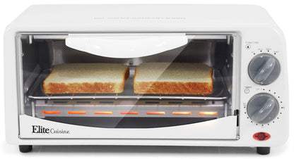 Elite Gourmet ETO-113 Forno Tostador Elétrico 2 Fatias Branco